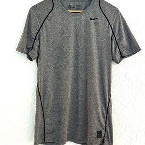 Nike Pro Dri Fit Men's Running T Shirt Med Black Trim Athletic
